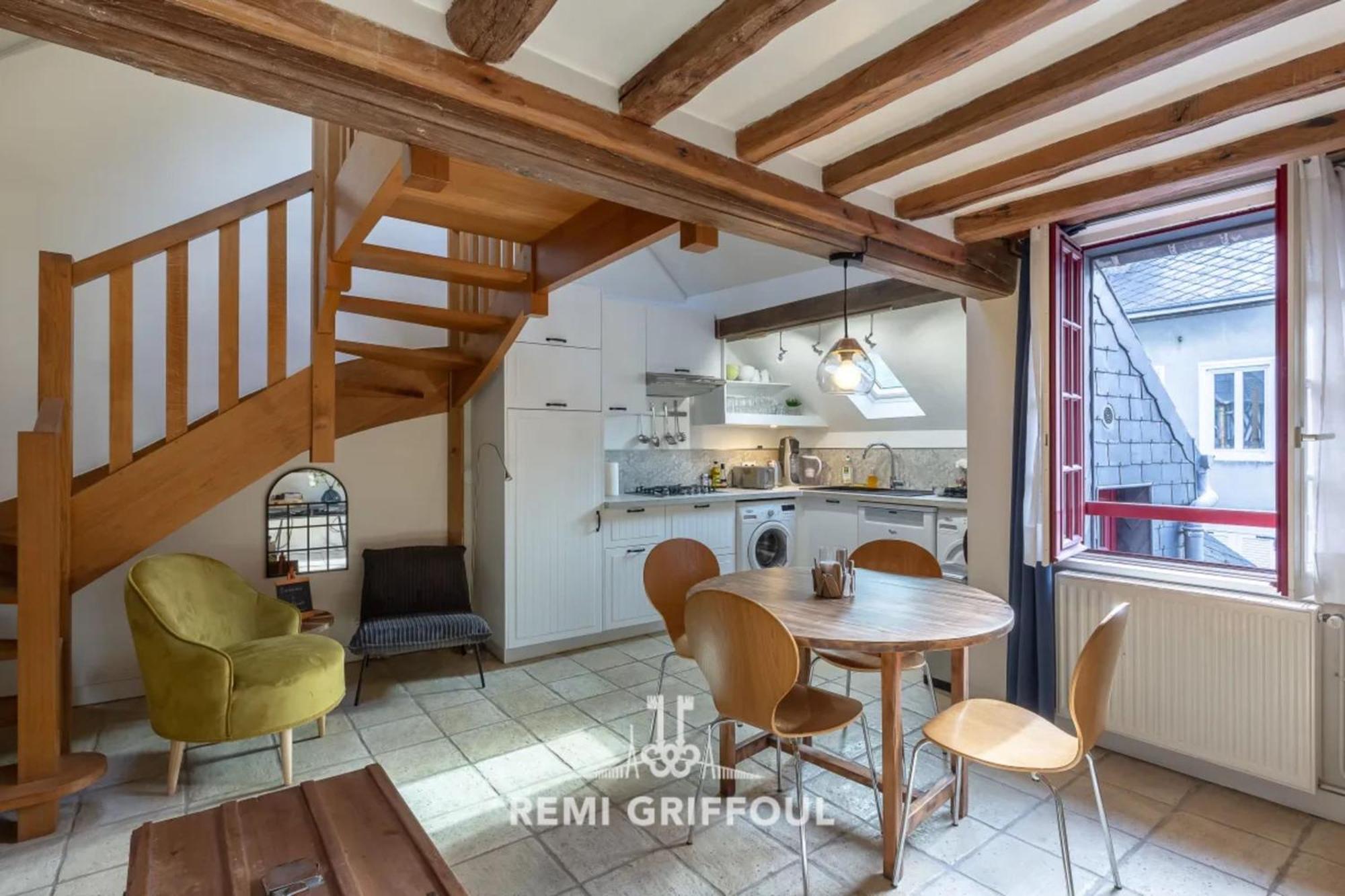 L'Escalier D'H - Duplex 3 In The City Center - Normand Charm - Family Stay Honfleur Bagian luar foto